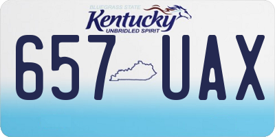 KY license plate 657UAX