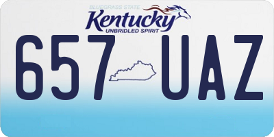 KY license plate 657UAZ