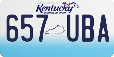 KY license plate 657UBA