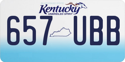 KY license plate 657UBB
