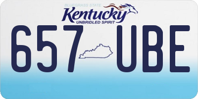 KY license plate 657UBE