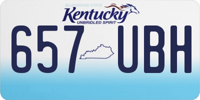 KY license plate 657UBH