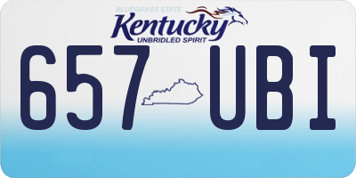 KY license plate 657UBI