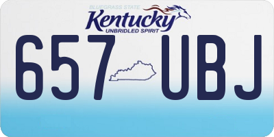 KY license plate 657UBJ