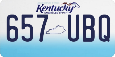 KY license plate 657UBQ