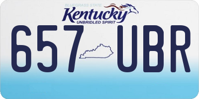 KY license plate 657UBR