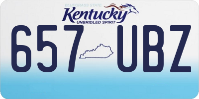 KY license plate 657UBZ