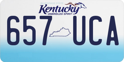 KY license plate 657UCA