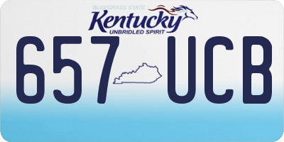 KY license plate 657UCB