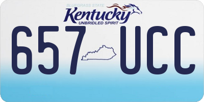 KY license plate 657UCC