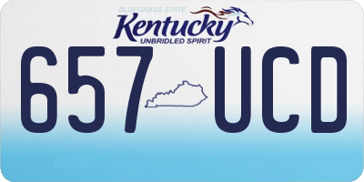 KY license plate 657UCD