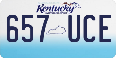 KY license plate 657UCE