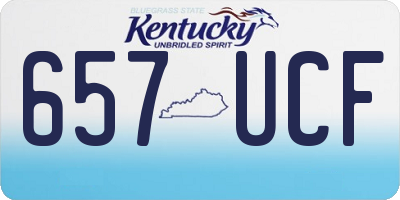 KY license plate 657UCF