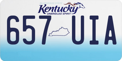 KY license plate 657UIA