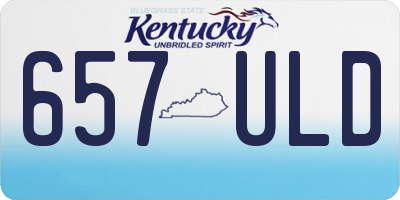 KY license plate 657ULD