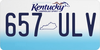 KY license plate 657ULV