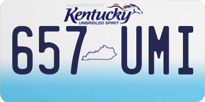 KY license plate 657UMI