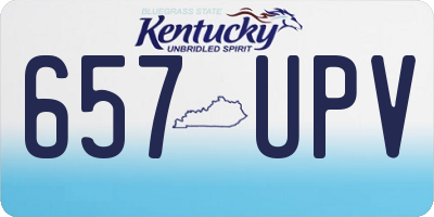 KY license plate 657UPV