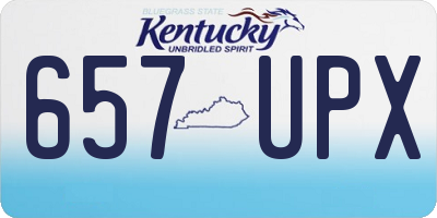KY license plate 657UPX