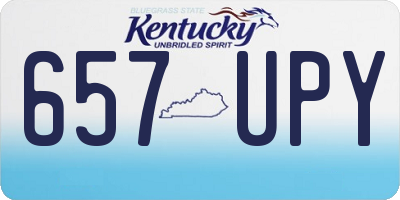 KY license plate 657UPY