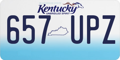 KY license plate 657UPZ