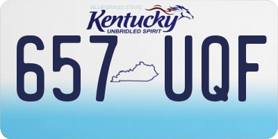 KY license plate 657UQF