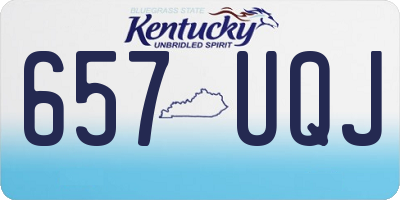KY license plate 657UQJ