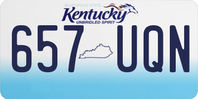 KY license plate 657UQN
