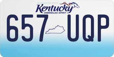 KY license plate 657UQP