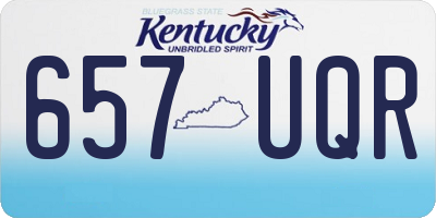 KY license plate 657UQR