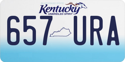 KY license plate 657URA