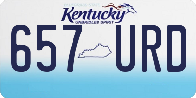 KY license plate 657URD