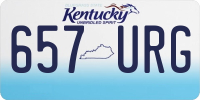 KY license plate 657URG