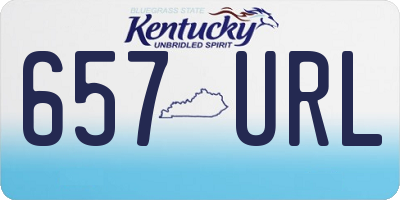 KY license plate 657URL