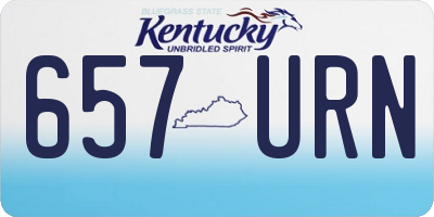 KY license plate 657URN