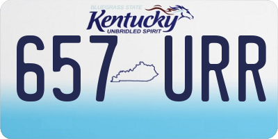 KY license plate 657URR