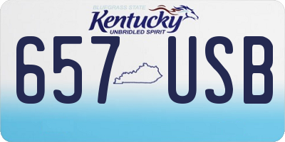 KY license plate 657USB