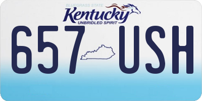 KY license plate 657USH