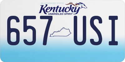 KY license plate 657USI
