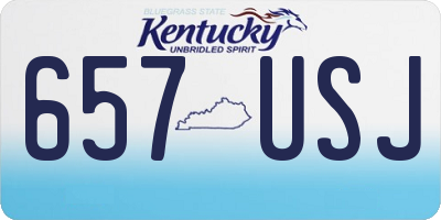 KY license plate 657USJ