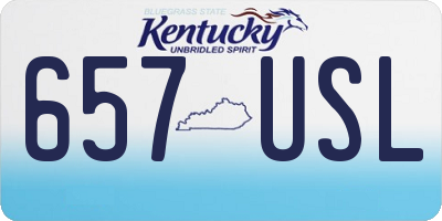 KY license plate 657USL