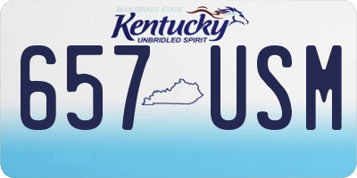 KY license plate 657USM