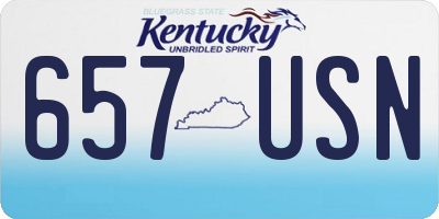KY license plate 657USN