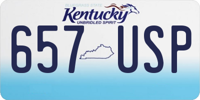 KY license plate 657USP