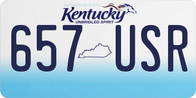 KY license plate 657USR