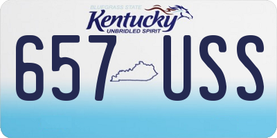 KY license plate 657USS