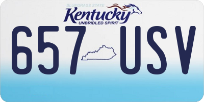 KY license plate 657USV