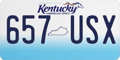 KY license plate 657USX