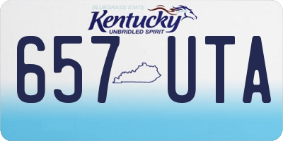 KY license plate 657UTA