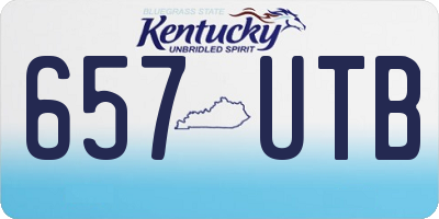 KY license plate 657UTB